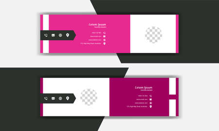 email signature design. email footer template.のイラスト素材