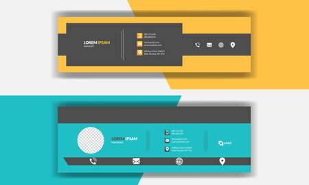email signature design. email footer template.のイラスト素材