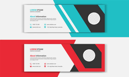 Email Signature Design Layout Templates.のイラスト素材