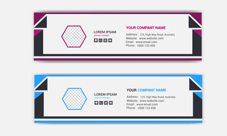 Professional Email Signature Template.のイラスト素材