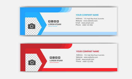 Professional Email Signature Template.のイラスト素材