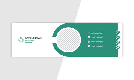 Email Signature Design. Business email signature banner.のイラスト素材