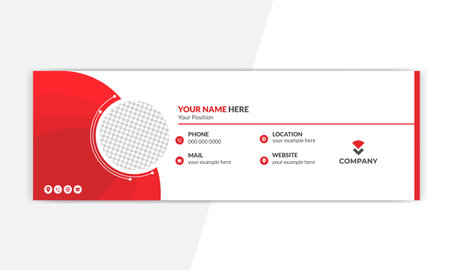 Email Signature Design. Business email signature banner.のイラスト素材