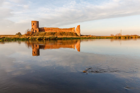 Medieval royal castle in City of Kolo - Polandのeditorial素材