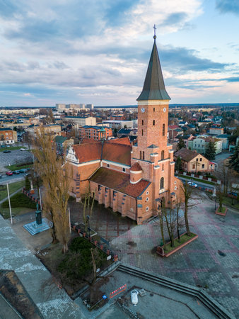 Aerial view of the Church of St. Francis of Assisi.の写真素材