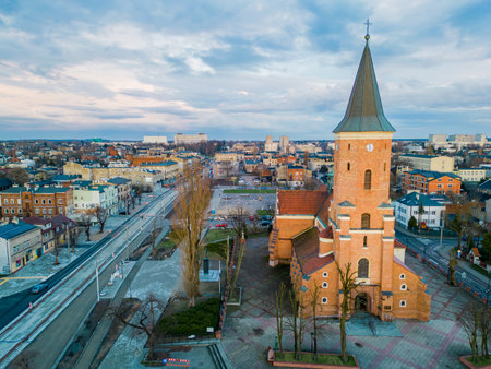 Aerial view of the old town of Riga, Latvia.の写真素材