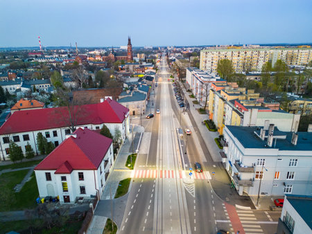 Aerial view of Vilnius, Lithuania. Vilnius is the capital and largest city of Lithuania.の写真素材