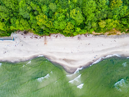 Baltic Sea  Jastrzebia Gora - View from a droneの写真素材