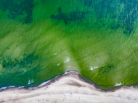Baltic Sea  Jastrzebia Gora - View from a droneの写真素材