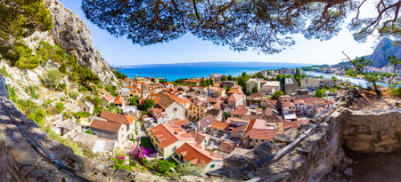 Panoramic view of the old town of Kotor, Montenegro