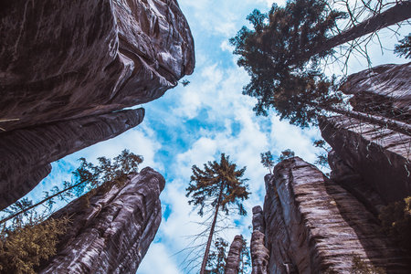 The Rock Town of Adrspach in the Czech Republicの写真素材