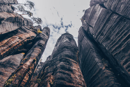 The Rock Town of Adrspach in the Czech Republicの写真素材