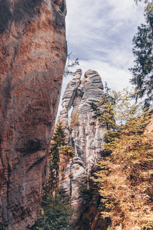 The Rock Town of Adrspach in the Czech Republicの写真素材