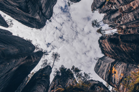 The Rock Town of Adrspach in the Czech Republicの写真素材