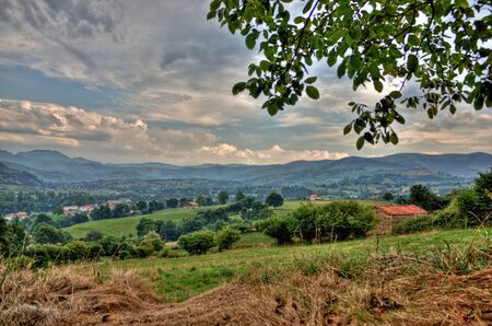 Landscape of the northern Spanish countrysideの写真素材