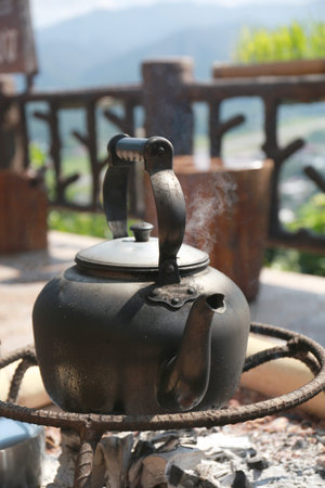 Boil water Kettle On Fire