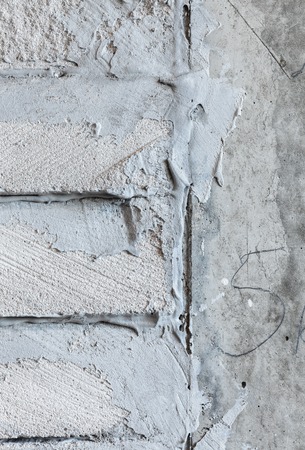 The texture of the concrete wall of foam blocks interface with stiff glueの写真素材