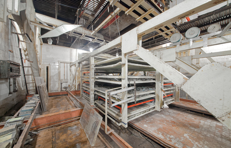 Broken old ionization calorimeter in an abandoned underground laboratory. Not used installation of the 60-ies.の写真素材
