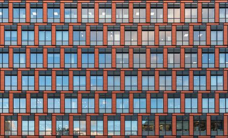Modern facade of the office building. Architectural details.の写真素材