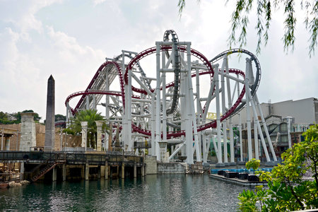 Universal studio, Tourist attractions and amusement of the people is Singapore.のeditorial素材