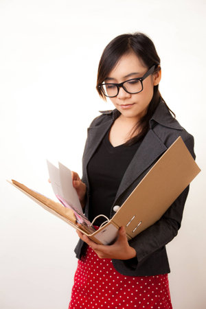 beatiful Asian working womanの写真素材