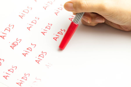 concept of safe sex with condoms prevention of Aidsの写真素材