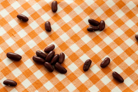 Red beans shooting in studioの写真素材