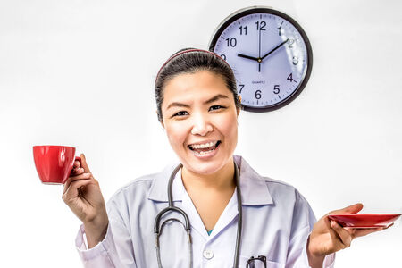 asian female doctor shooting in studio