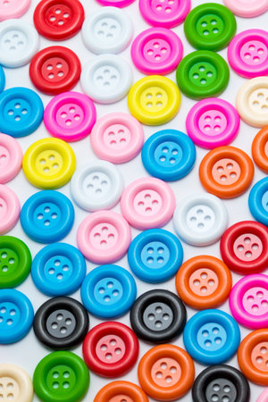 colorful buttons shooting in studio