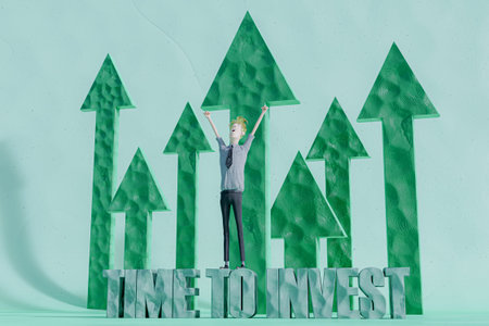 it's time to invest, 3d renderの写真素材