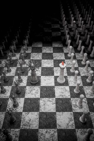 3D render fight against coronavirusの写真素材