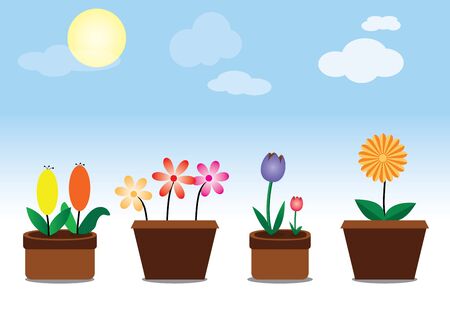 flower colorfulのイラスト素材