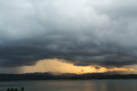 Vajiralongkorn dam at Khao Laem National Park in Kanchanaburi Province,Thailand.の写真素材