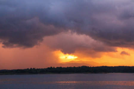 Vajiralongkorn dam at Khao Laem National Park in Kanchanaburi Province,Thailand.の写真素材