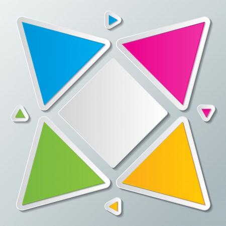 set of colorful triangle infographic templates.のイラスト素材