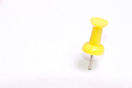 close up of a pushpin on white background with clipping path