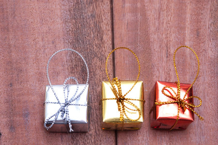 wooden background with chrismas decoration
