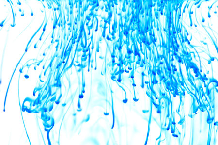 ink in water isolated on whiteの写真素材