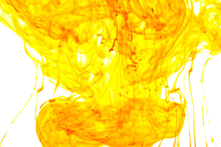 ink in water isolated on whiteの写真素材