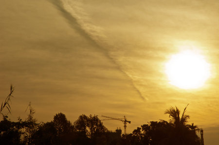 sunrise with beautiful cloundの写真素材