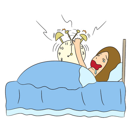 vector cartoon character morningのイラスト素材