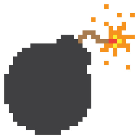 illustration pixel art bombの写真素材