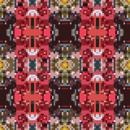 seamless tileable pixel texture patternの写真素材