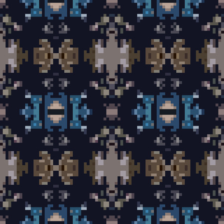 seamless tileable pixel texture patternの写真素材