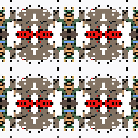 seamless tileable pixel texture patternの写真素材