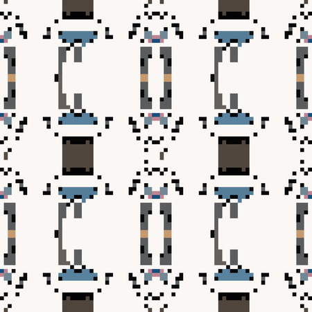 seamless tileable pixel texture patternの写真素材