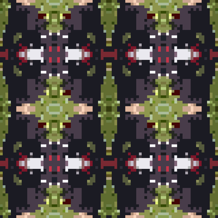 seamless tileable pixel texture patternの写真素材