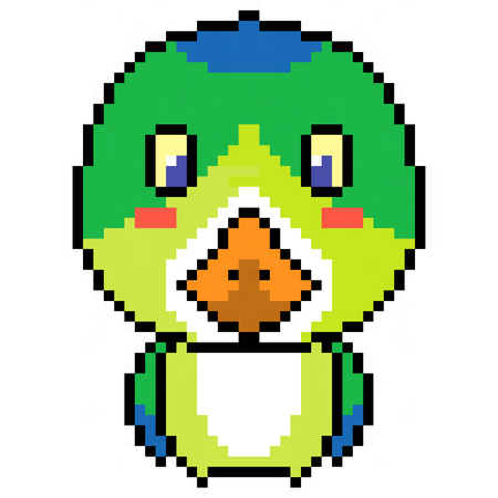 pixel art parrotの写真素材
