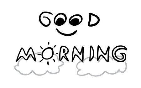 word design good morningのイラスト素材