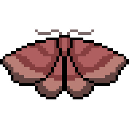 Pixel art insect mothのイラスト素材